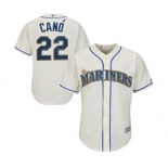 Men's Seattle Mariners #22 Robinson Cano Majestic Cream Cool Base Player Jersey