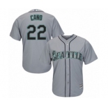 Men's Seattle Mariners #22 Robinson Cano Majestic Gray Cool Base Player Jersey