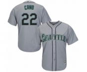 Men's Seattle Mariners #22 Robinson Cano Majestic Gray Cool Base Player Jersey