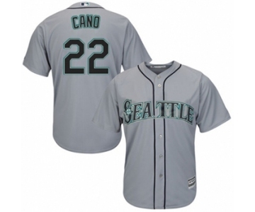 Men's Seattle Mariners #22 Robinson Cano Majestic Gray Cool Base Player Jersey