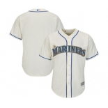 Men's Seattle Mariners Blank Majestic Cream Official Cool Base Jersey