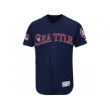 Men's Seattle Mariners Blank Navy Blue Stitched 2016 Fashion Stars & Stripes Flex Base Baseball Jersey