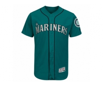 Men's Seattle Mariners Majestic Alternate Blank Green Flex Base Authentic Collection Team Jersey