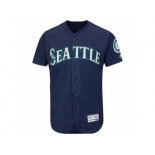 Men's Seattle Mariners Majestic Alternate Blank Navy Flex Base Authentic Collection Team Jersey