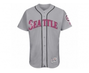 Men's Seattle Mariners Majestic Blank Gray Fashion 2016 Mother's Day Flex Base Team Jersey