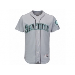 Men's Seattle Mariners Majestic Road Blank Gray Flex Base Authentic Collection Team Jersey