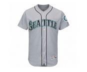 Men's Seattle Mariners Majestic Road Blank Gray Flex Base Authentic Collection Team Jersey