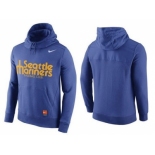 Men's Seattle Mariners Nike Blue Cooperstown Collection Hybrid Pullover Hoodie