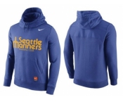 Men's Seattle Mariners Nike Blue Cooperstown Collection Hybrid Pullover Hoodie