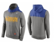 Men's Seattle Mariners Nike Gray Cooperstown Collection Hybrid Pullover Hoodie