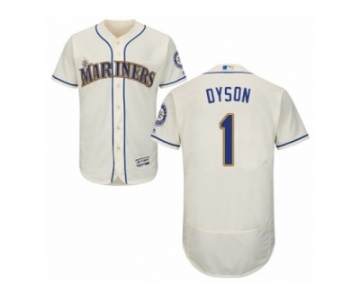 Seattle Mariners #1 Jarrod Dyson Cream Flexbase Authentic Collection MLB Jersey