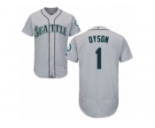 Seattle Mariners #1 Jarrod Dyson Grey Flexbase Authentic Collection MLB Jersey