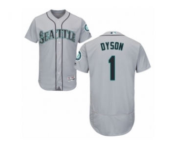 Seattle Mariners #1 Jarrod Dyson Grey Flexbase Authentic Collection MLB Jersey