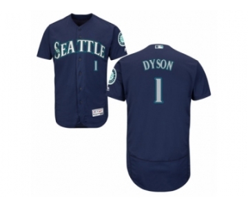 Seattle Mariners #1 Jarrod Dyson Navy Blue Flexbase Authentic Collection MLB Jersey