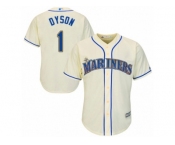 Seattle Mariners #1 Jarrod Dyson Replica Cream Alternate Cool Base MLB Jersey