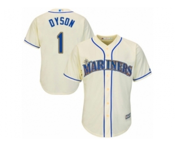 Seattle Mariners #1 Jarrod Dyson Replica Cream Alternate Cool Base MLB Jersey