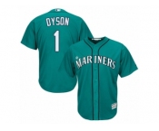 Seattle Mariners #1 Jarrod Dyson Replica Teal Green Alternate Cool Base MLB Jersey