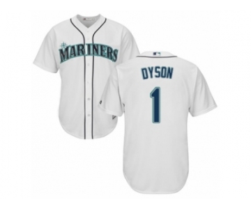 Seattle Mariners #1 Jarrod Dyson Replica White Home Cool Base MLB Jersey