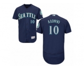 Seattle Mariners #10 Yonder Alonso Navy Blue Flexbase Authentic Collection MLB Jersey