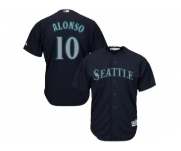 Seattle Mariners #10 Yonder Alonso Replica Navy Blue Alternate 2 Cool Base MLB Jersey