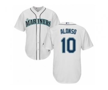 Seattle Mariners #10 Yonder Alonso Replica White Home Cool Base MLB Jersey