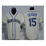 Seattle Mariners #15 Kyle Seager Cream New Cool Base Stitched MLB Jersey