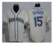 Seattle Mariners #15 Kyle Seager Cream New Cool Base Stitched MLB Jersey