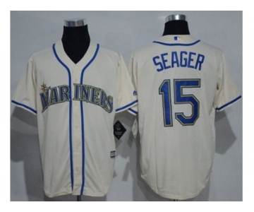 Seattle Mariners #15 Kyle Seager Cream New Cool Base Stitched MLB Jersey