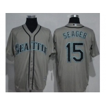 Seattle Mariners #15 Kyle Seager Grey New Cool Base Stitched MLB Jersey