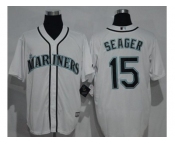 Seattle Mariners #15 Kyle Seager White New Cool Base Stitched MLB Jersey