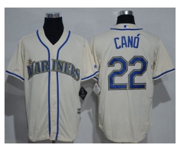 Seattle Mariners #22 Robinson Cano Cream New Cool Base Stitched MLB Jersey