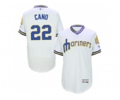 Seattle Mariners #22 Robinson Cano White Flexbase Authentic Collection Cooperstown Stitched Baseball Jersey