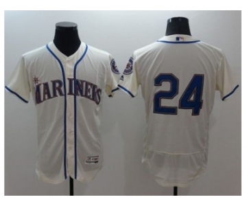 Seattle Mariners #24 Ken Griffey Cream Flexbase Authentic Collection Stitched Baseball Jersey