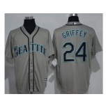 Seattle Mariners #24 Ken Griffey Grey New Cool Base Stitched MLB Jersey