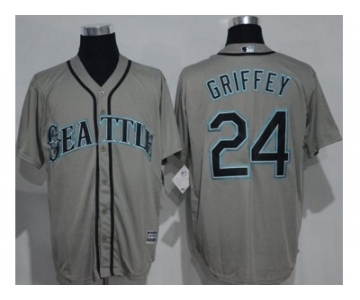 Seattle Mariners #24 Ken Griffey Grey New Cool Base Stitched MLB Jersey