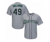 Seattle Mariners #49 Yovani Gallardo Replica Grey Road Cool Base MLB Jersey