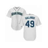 Seattle Mariners #49 Yovani Gallardo Replica White Home Cool Base MLB Jersey