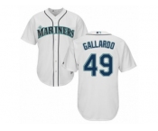 Seattle Mariners #49 Yovani Gallardo Replica White Home Cool Base MLB Jersey