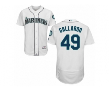 Seattle Mariners #49 Yovani Gallardo White Flexbase Authentic Collection MLB Jersey