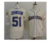 Seattle Mariners #51 Randy Johnson Cream New Cool Base Stitched MLB Jersey