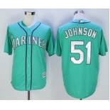 Seattle Mariners #51 Randy Johnson Green New Cool Base Stitched Baseball Jersey[Johnson]