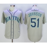 Seattle Mariners #51 Randy Johnson Grey New Cool Base Stitched MLB Jersey[Johnson]