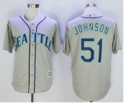 Seattle Mariners #51 Randy Johnson Grey New Cool Base Stitched MLB Jersey[Johnson]