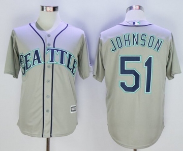 Seattle Mariners #51 Randy Johnson Grey New Cool Base Stitched MLB Jersey[Johnson]