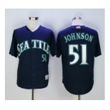 Seattle Mariners #51 Randy Johnson Navy Blue New Cool Base Stitched Baseball Jersey[Johnson]