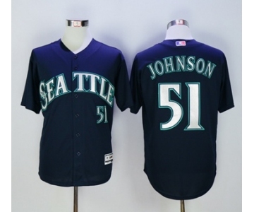 Seattle Mariners #51 Randy Johnson Navy Blue New Cool Base Stitched Baseball Jersey[Johnson]