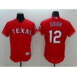 Men Texas Rangers #12 rougned odor Majestic Red Flexbase Authentic Collection Player Jersey