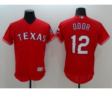 Men Texas Rangers #12 rougned odor Majestic Red Flexbase Authentic Collection Player Jersey