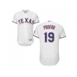 Men Texas Rangers #19 Jurickson Profar White Flexbase Authentic Collection Stitched MLB Jersey