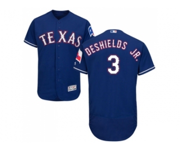 Men Texas Rangers #3 Delino DeShields Jr. Blue Flexbase Authentic Collection Stitched MLB Jersey